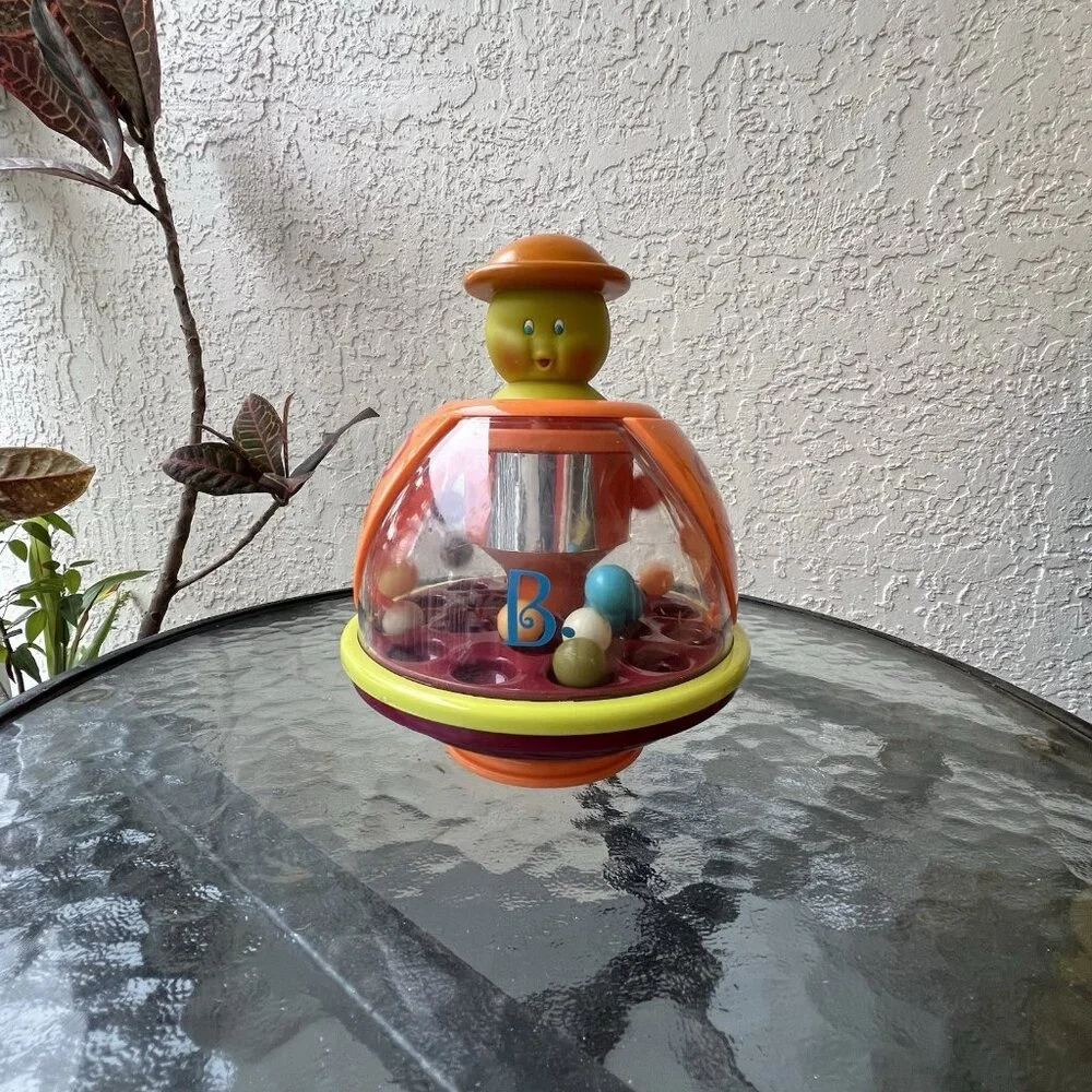 B.‎ toys Battat Spinning Top Ball Popper Tumble Top Baby Toddler Toy
